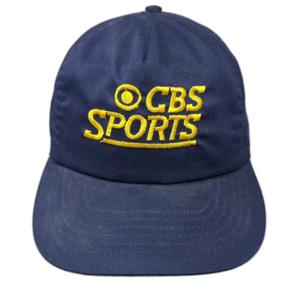 CBS Sports Trucker Blue One Size Embroidered Logo Strapback Hat Network Media
